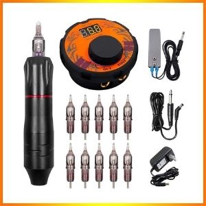 Tattoo Machine Rotary Pen Tool Kit Power Supply And Foot Pedal Complete Package