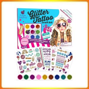 Purple Ladybug 175 Piece Glitter Tattoo Kit for Kids