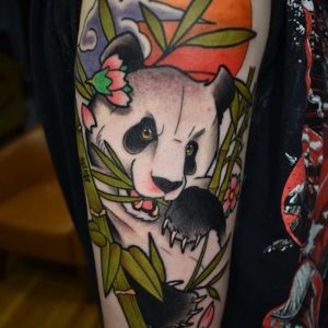 color panda tattoo