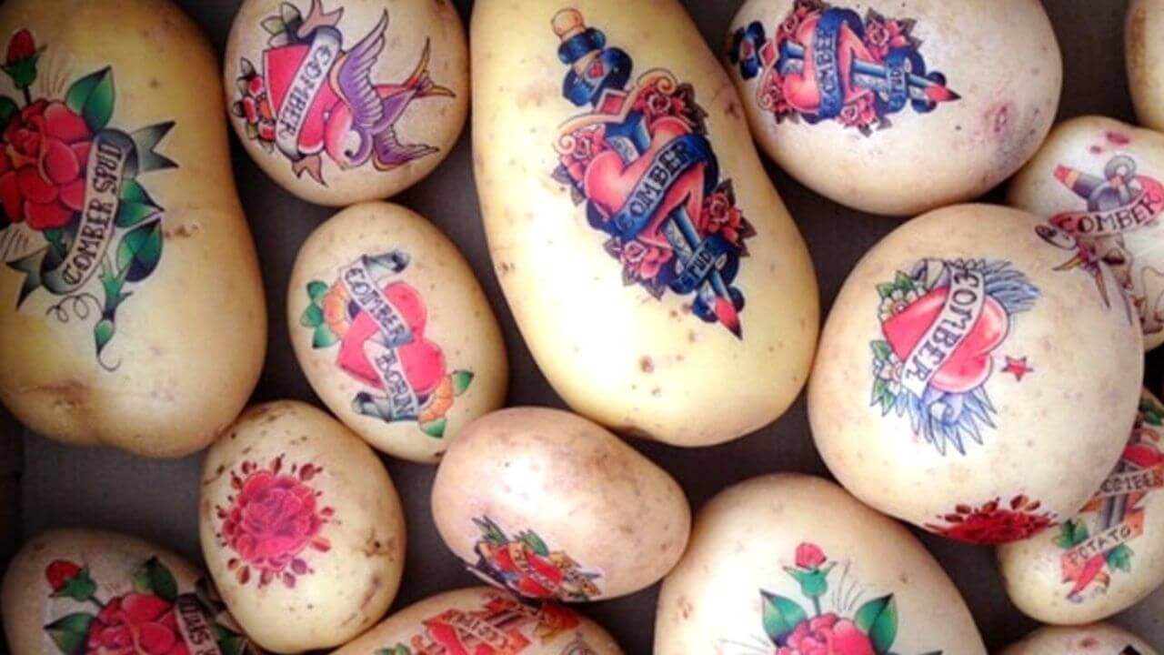 can you practice tattooing on a potato