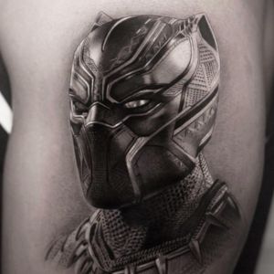 simple black panther tattoo