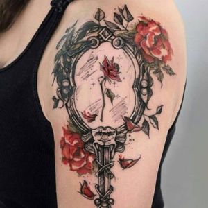 beauty and the beast rose tattoo
