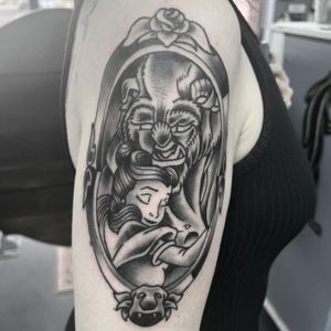 black beauty and the beast tattoo