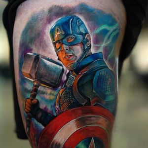 worthy captain America tattoo