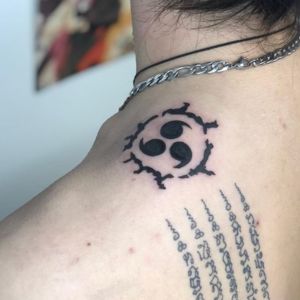 Neck Sasuke Curse Mark Tattoo