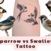 Sparrow vs Swallow Tattoo