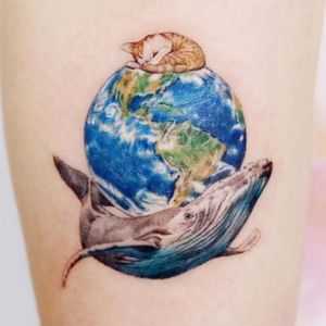 abstract earth tattoo