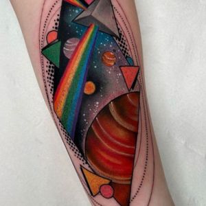 abstract planet tattoo