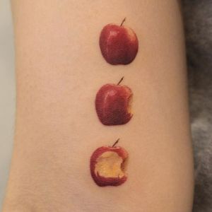 apple tattoo for girls