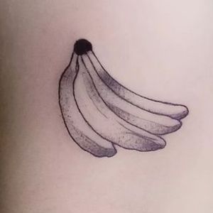 black and grey banana tattoo
