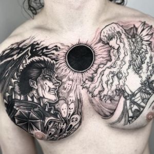chest berserk tattoo