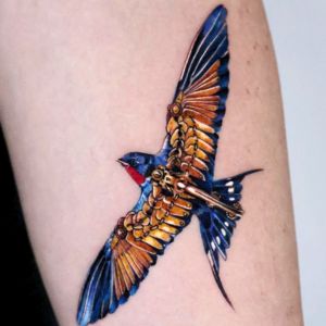 color swallow tattoo