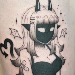 dark anime tattoo