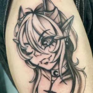 girl dwarf anime tattoo