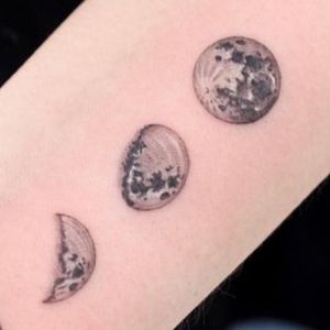 minimal moon tattoo