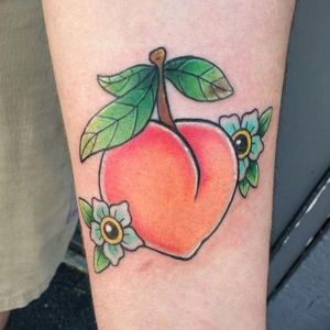 peach tattoo for women