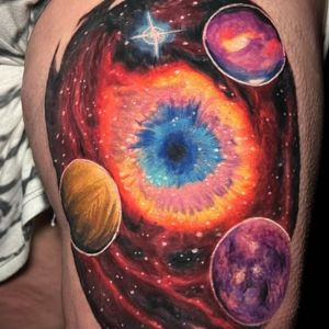realistic planet tattoo