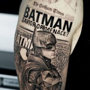 robert pattinson the batman tattoo