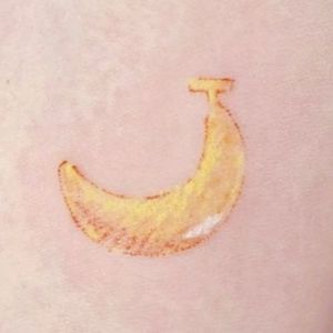 simple banana tattoo