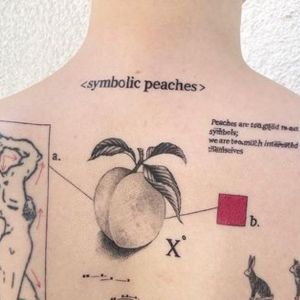 simple peach tattoo