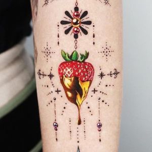 strawberry tattoos artwork