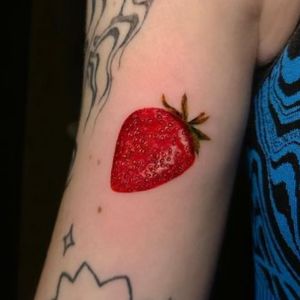 strawberry tattoos for women