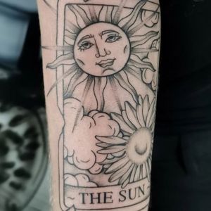 sun card tattoo