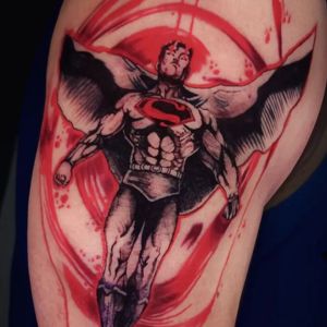 superman tattoo laser