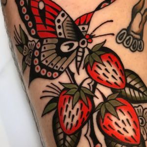 traditional strawberry tattoos