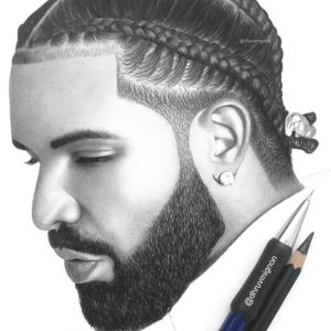 Drake sketch style tattoo