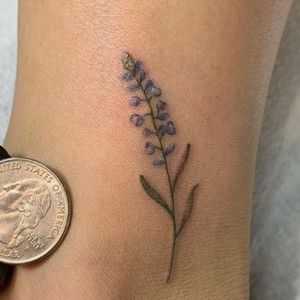 bluebonnet tattoo minimal (realistic)