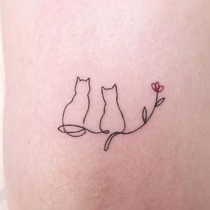 cats abstract tattoo