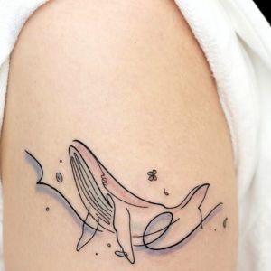 whale abstract tattoo