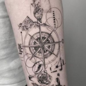 Best Minimal Compass Tattoo