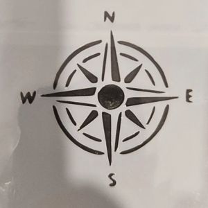 Handmade Compass Tattoo Stencil