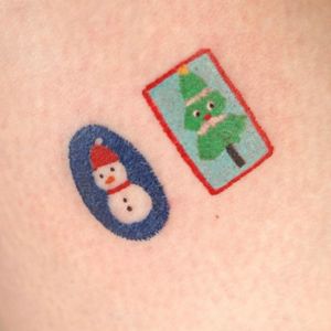 Minimal Christmas Sleeve Tattoo