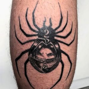 belly feitan portor spider tattoo