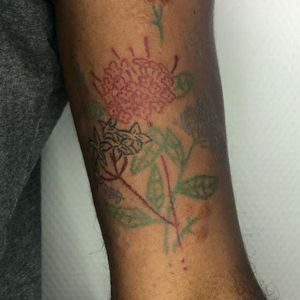 Arm Colorful Tattoos On Dark Skin