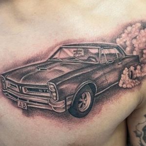 1965 Pontiac Muscle car tattoo