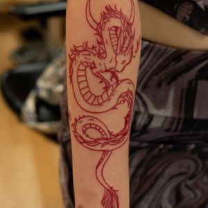 red haku dragon tattoo